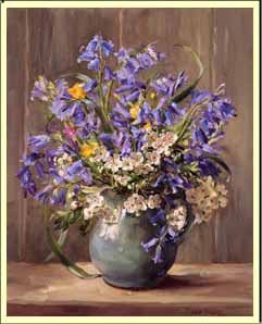 Bluebells and May Blossom
 by Anne Cotterill